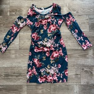 Floral long sleeve maternity